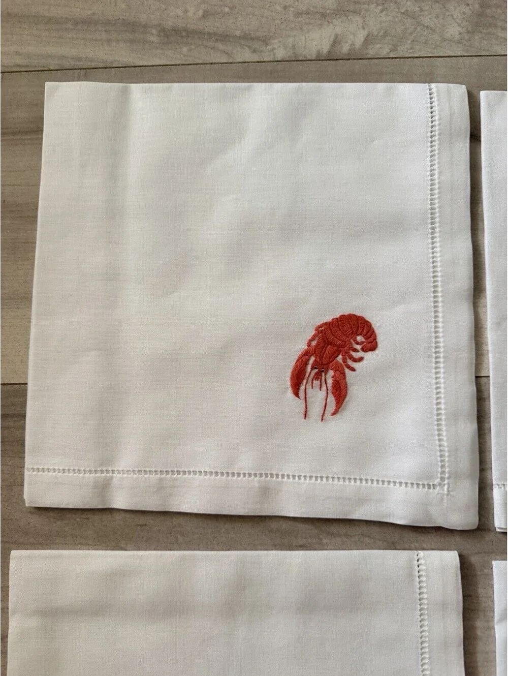 Sea Life Fabric Table Napkins Lot of 4 Napkins 20